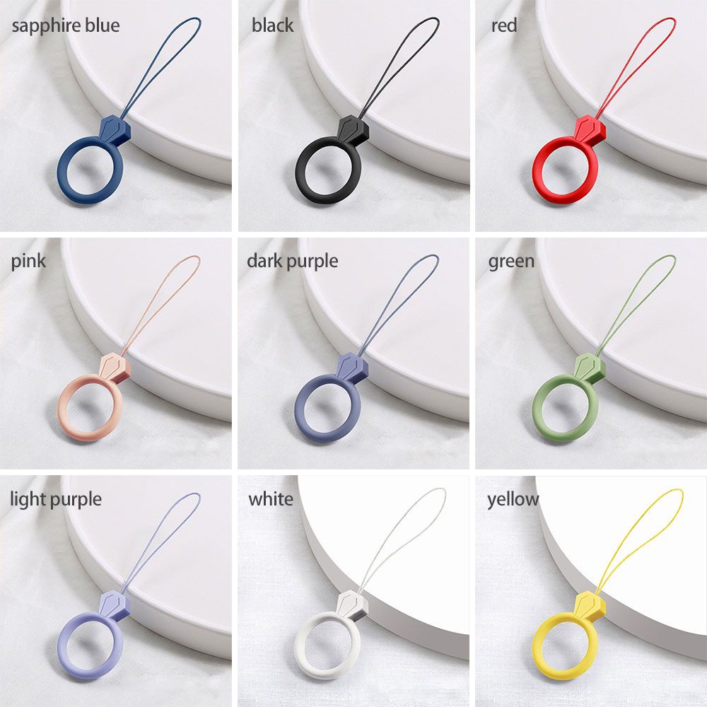 TOP Accessories Silicone Ring Soft Rubber Keys Phones Strap Mobile Phone Lanyard Anti-lost Universal Shatter-resistant Keycord Pendant Ring Strap/Multicolor