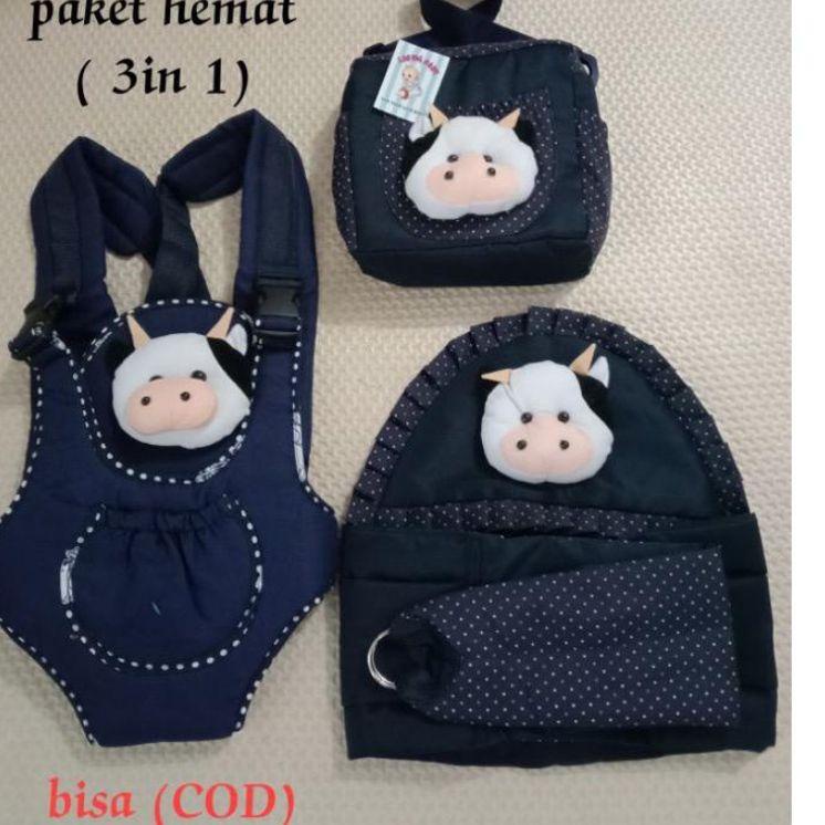 Paket Surprise gendongan bayi samping ring sling satu set paket hemat 3in1