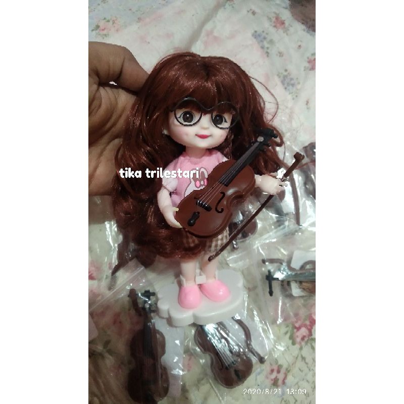 biola mini aksesoris boneka 16cm yuna doll baby yuna mainan boneka aksesoris bjd biola barbie