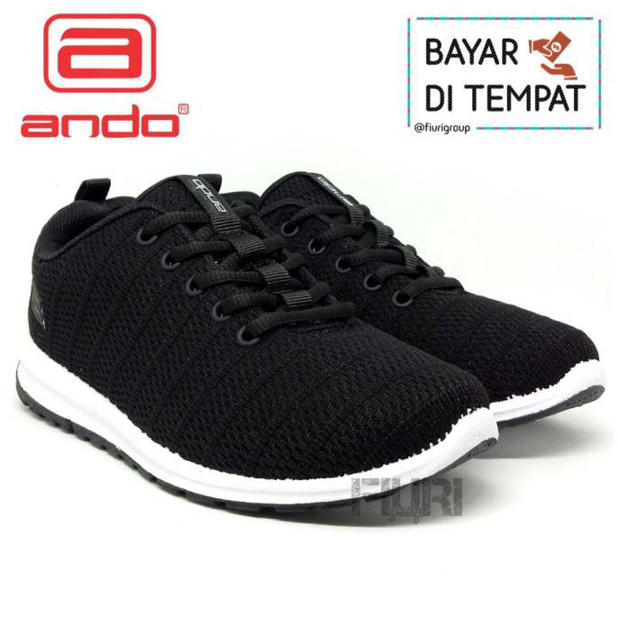 VIRAL ! PUTIH - - ANDO Sepatu Kets FIURI HITAM Running 37-40 Wanita Sport REBE