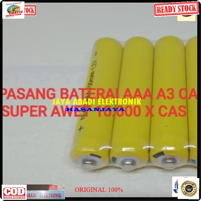 G273 ORIGINAL BATERAI AAA A3 CAS SEPASANG SET BATERRY BATERE BATERY BATU CASAN CHARGER CHARGE SENTER POLICE PB POWERBANK ULTRA POWER DC AC VAPE VAPOR SPEAKER PORTABLE MINI MIC MIK LAMPU LED LITHIUM ION KIPAS KECIL DLL 1.2 VOLT JAM ELEKTRIK ELEKTRONIK REMO