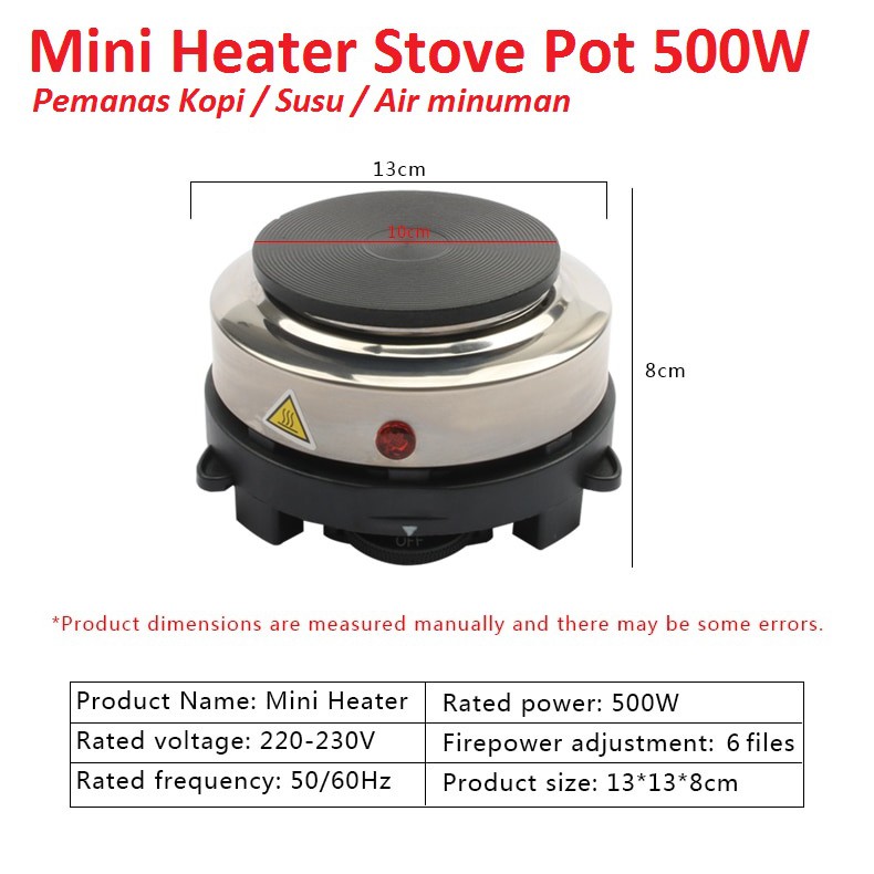 Pemanas Kopi Susu Air Minuman Mini Heater Stove Pot 500W - N4DRL-YQ-105