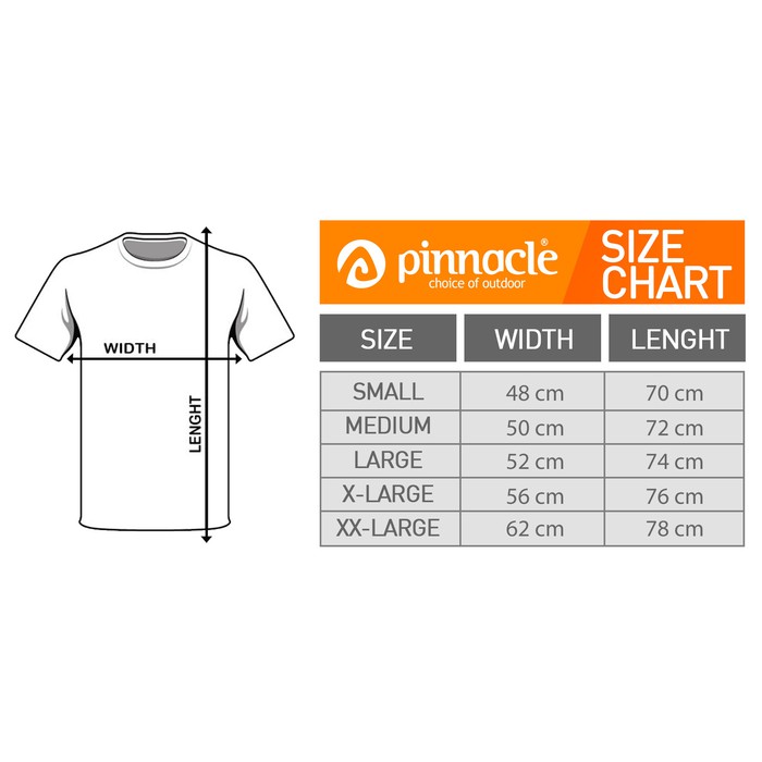 Pinnacle T-shirt Outline Trekking - Kode P01B