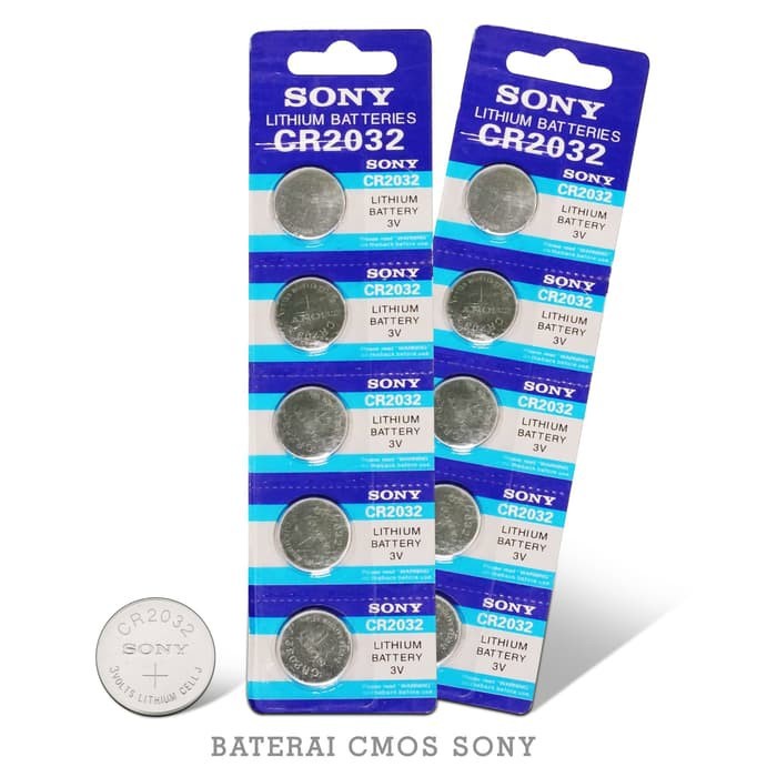 Baterai CMOS CR2032 CR 2032 Baterai Kancing Coin Untuk Jam DLL