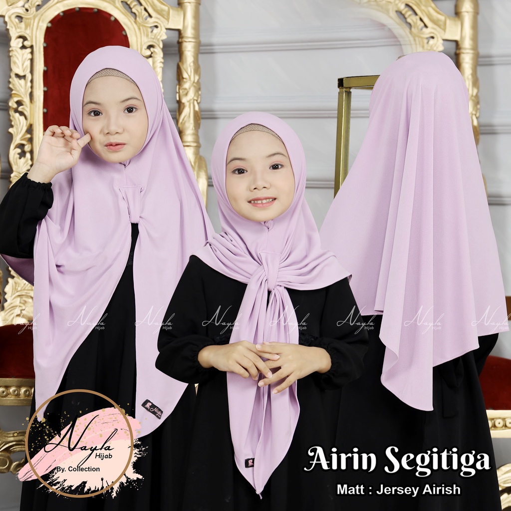 Kerudung Anak AIRIN KIDS SEGITIGA Hijab Segitiga Instan Anak Jersey Airis Terbaru Nayla Hija'b