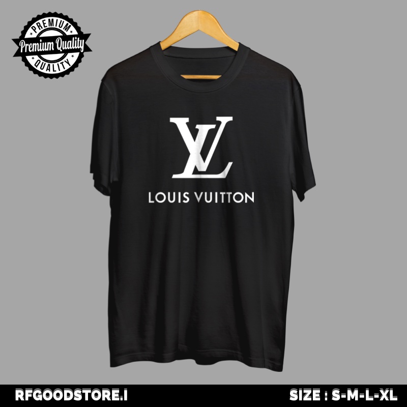 BAJU KAOS LV LOUIS VUITTON PREMIUM BRANDED TERBARU TSHIRT DISTRO PRIA WANITA COTTON COMBED 30S MURAH