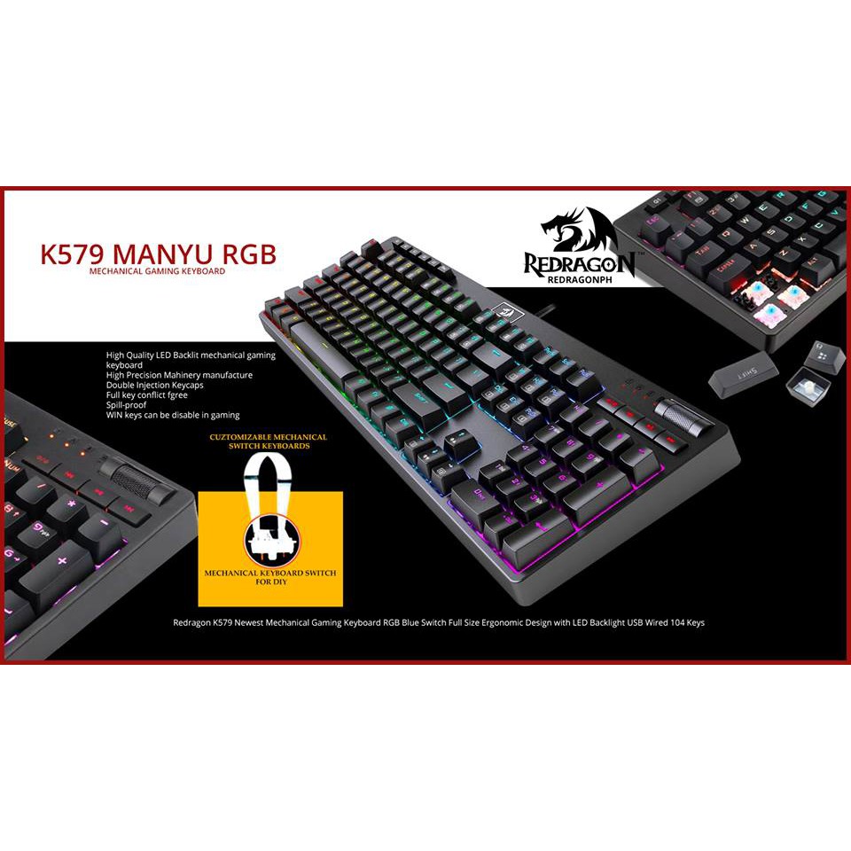 Redragon K597 Manyu Mechanical Gaming Keyboard / Redragon Manyu