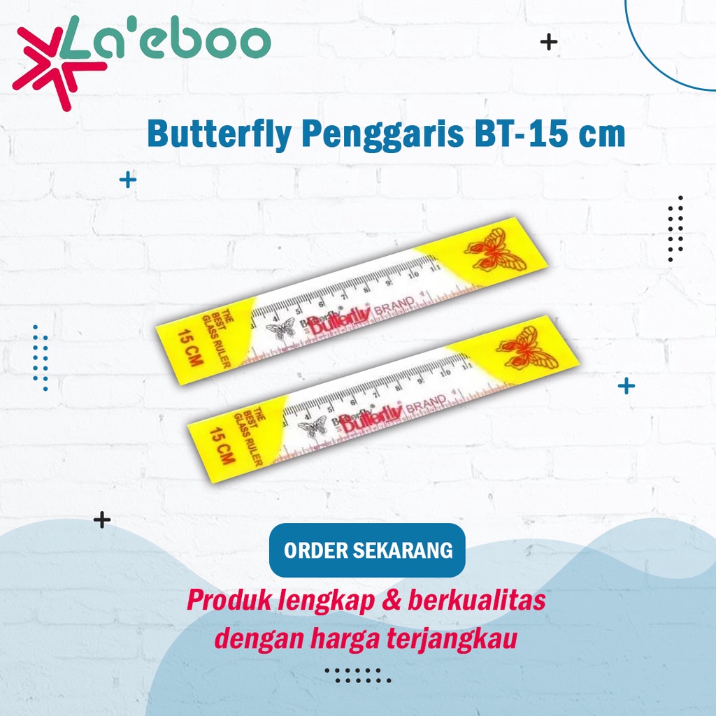 

Penggaris Butterfly 15 cm / 30 cm