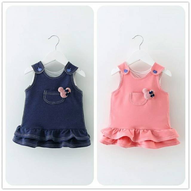 Overall/dress mickey/dress bayi/dress anak/overall mickey import/baju mickey/rok bayi