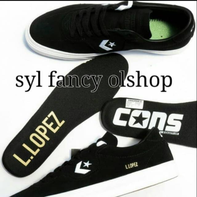 Sepatu Converse x Louie Lopez Pro One Star Ox Black Original 100% BNIB