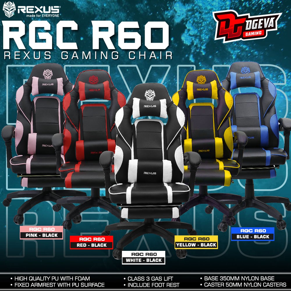 Jual Rexus Rgc R Gaming Chair With Footrest Rexus R Kursi Kantor