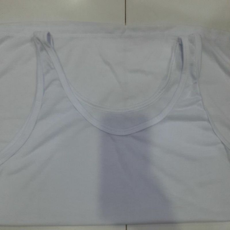 Big Size Tangtop/tank top Kaos dalam singlet Perempuan / Cewe Wanita JUMBO XXL & XXXL SIZE BESAR-Putih
