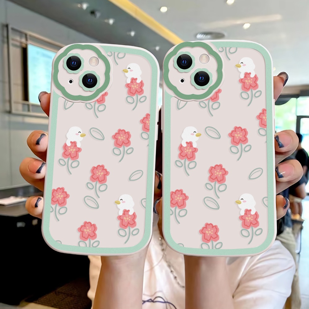 Soft Case Silikon Motif Bunga Untuk iPhone 11 Pro Max 12 Pro Max 13 Pro Max XR X XS Max