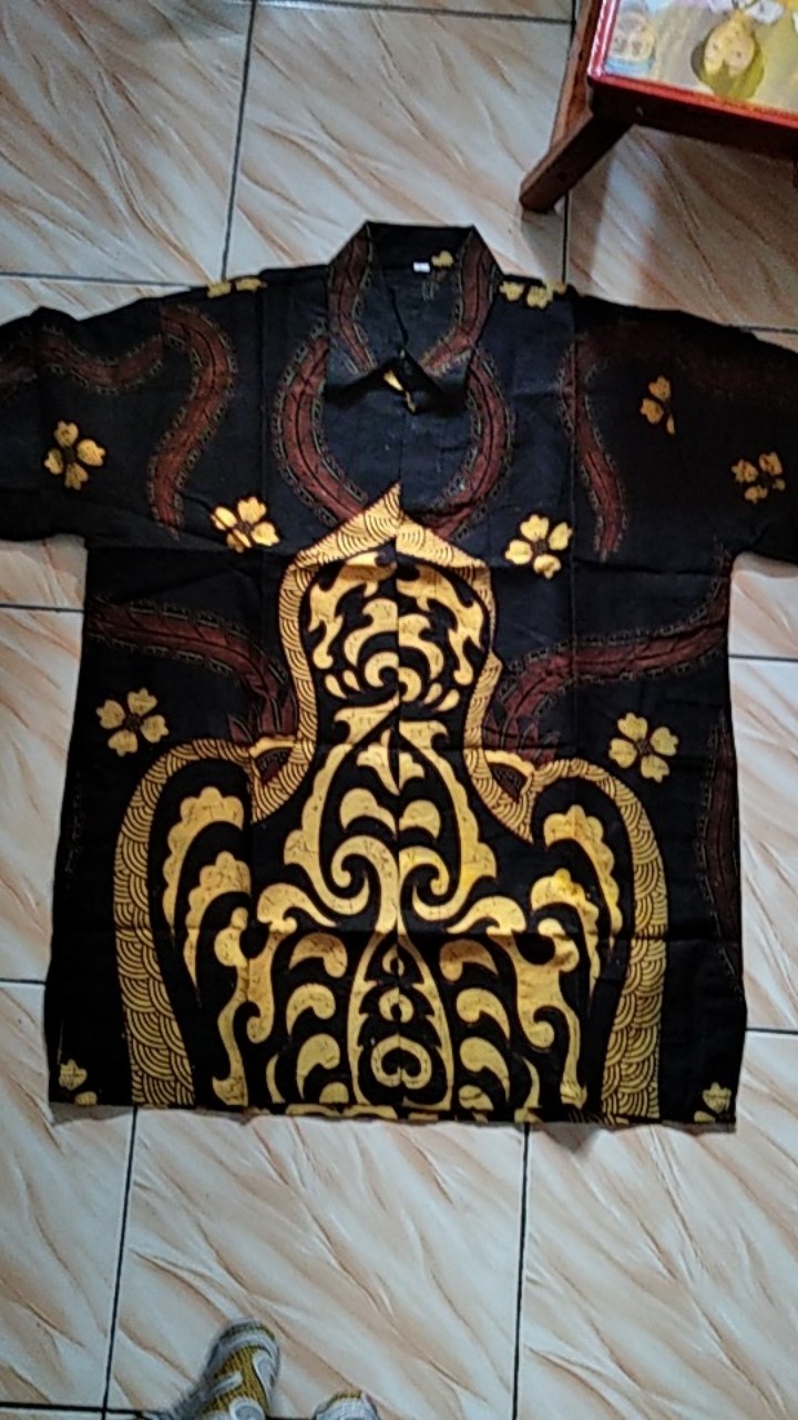 Asifa Batik Hrb026 Kenongo Kemeja Tosca Pendek Pekalongan Padi M L Xl Sogan Tulis Halus Kemeja Batik