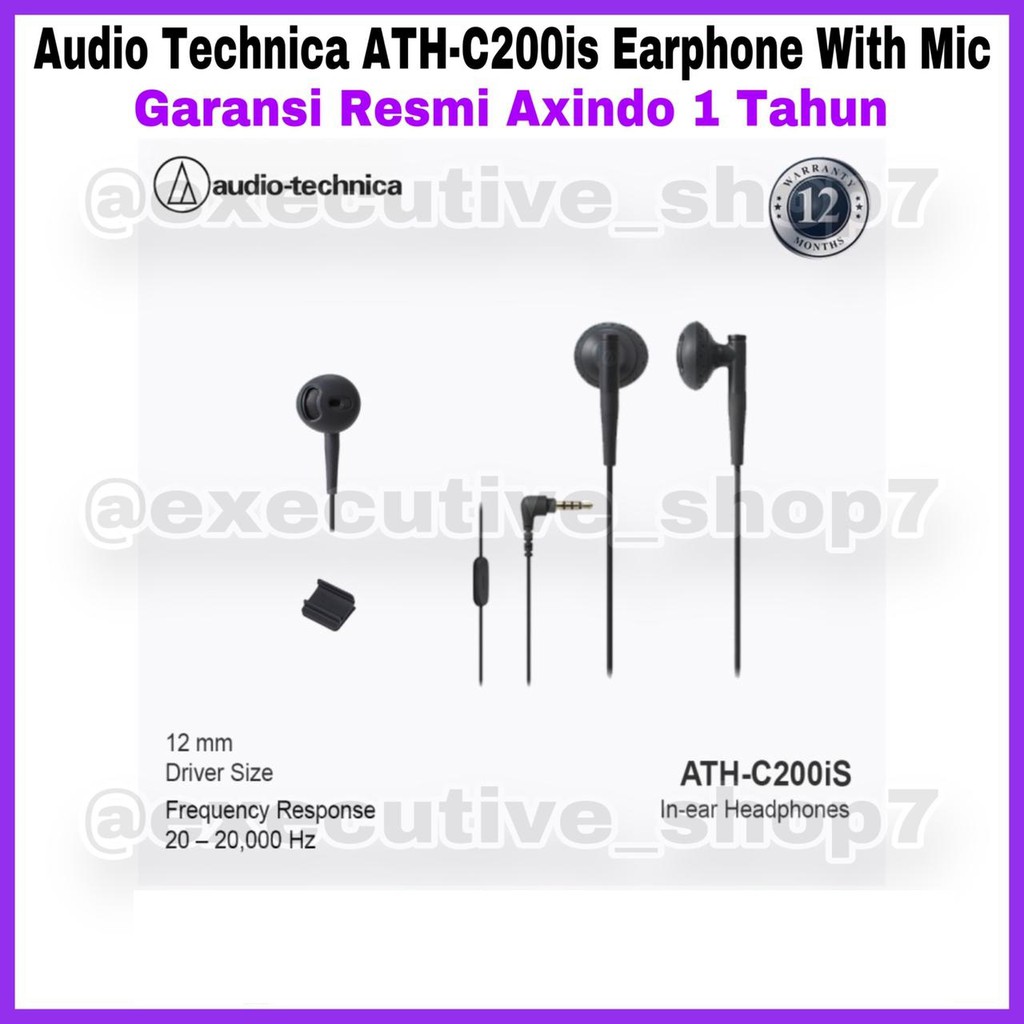 Audio Technica ATH-C200is Earphone With Mic