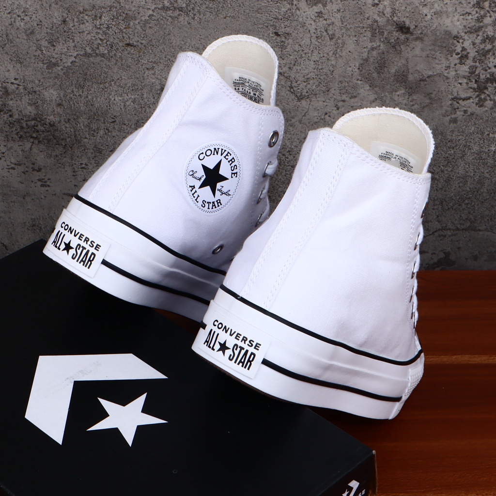 high heel white converse