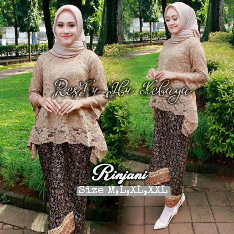 SET KEBAYA RINJANI KEBAYA BRUKAT MODERN  KEBAYA WISUDA KEBAYA PESTA KEBAYA WAKA WAKA