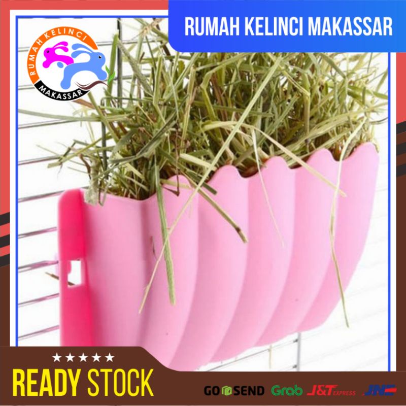 Tempat Makan Hay Rumput Kelinci Wadah Pakan Rumput Kelinci Hamster Hay Rack Rak Hay