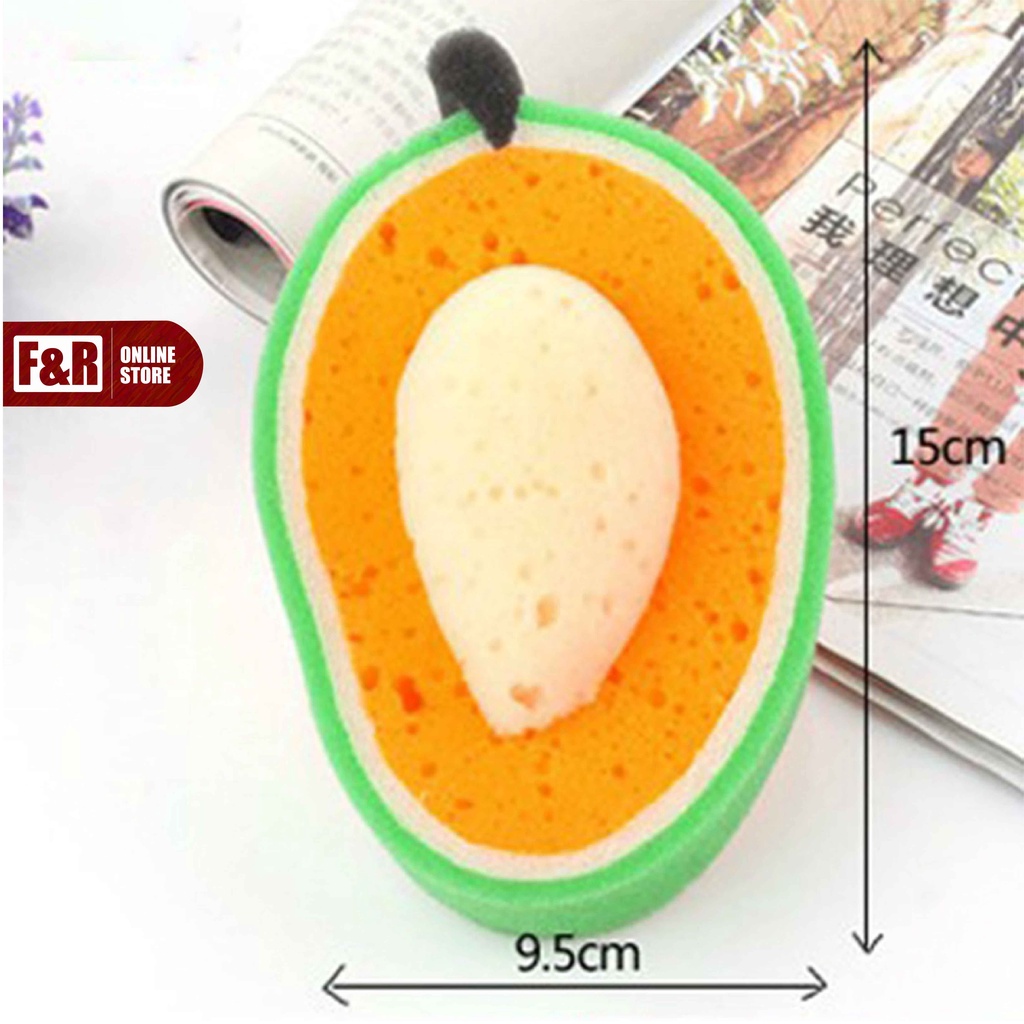 Spons Spon Sponge Spoon Cuci Piring Gelas Cangkir Perlatan Dapur Spon Mandi Buah Buahan Fruit Sponge