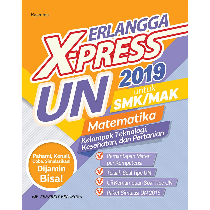 Buku Erlangga Original X Press Un Smk Mak 2019 Matematika Tekno