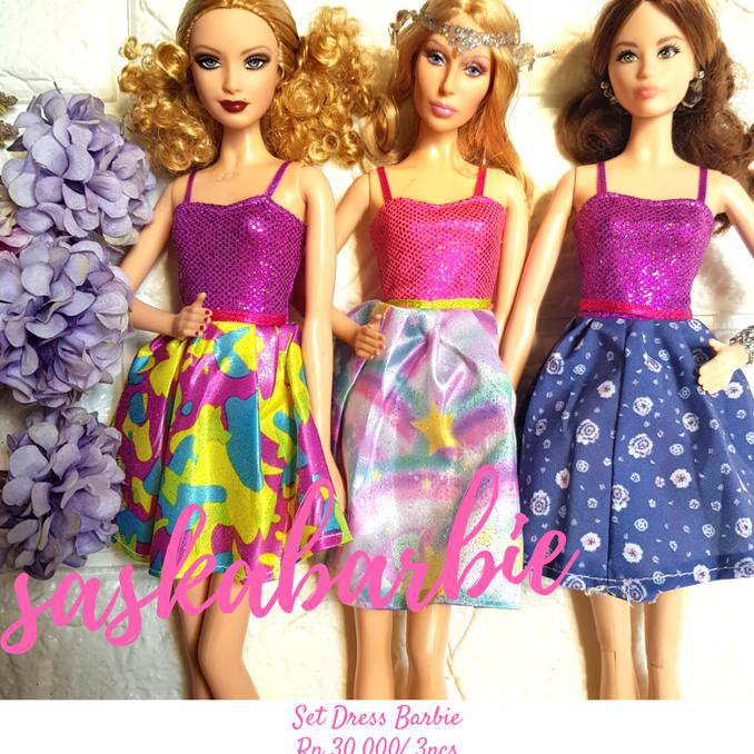 052 / Baju Barbie ( 3Dress ) / Barbie Doll / Boneka / Original Mattel