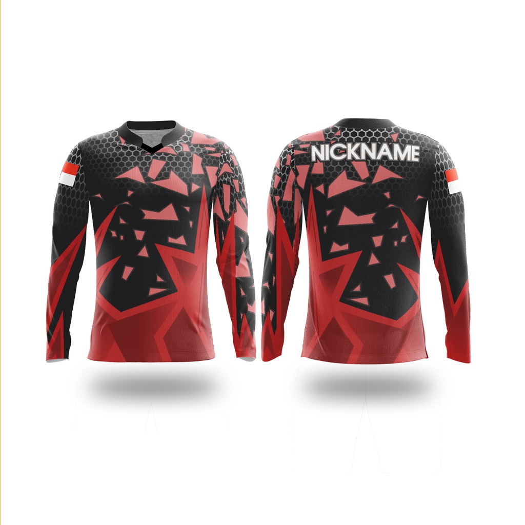 Kaos Baju Jersey  panahan panah archery airsoft Lengan Panjang premium custom