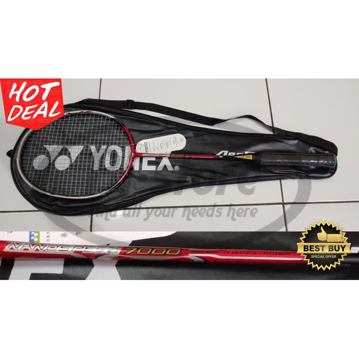 Raket Yonex Senar Nanospeed 7000 Merah  Murah