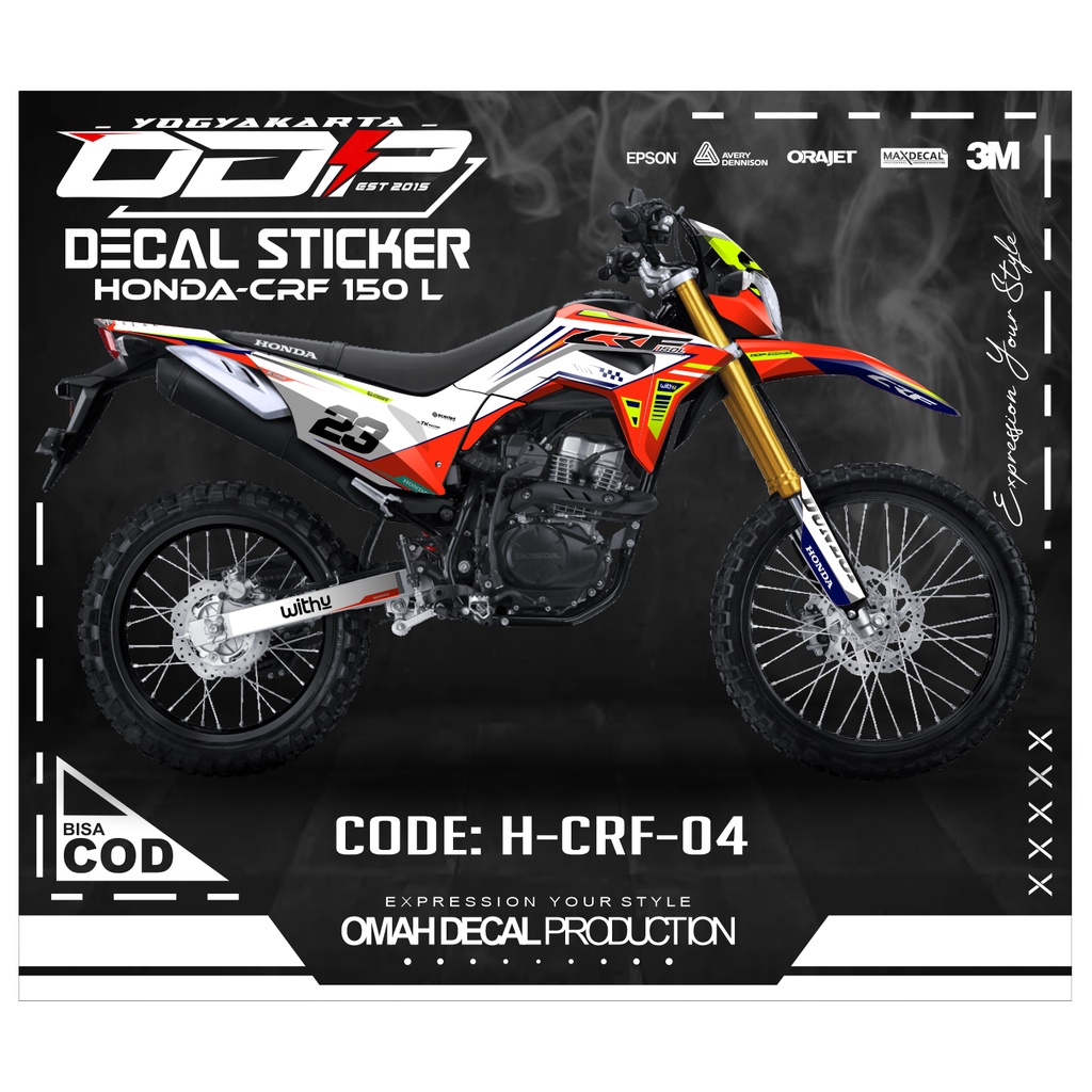 STIKER DECAL HONDA CRF 150 FULLBODY DEKAL KEREN DEKAL KEKINIAN KEREN DECAL TEMURAH DAN TERBAIK KUALI