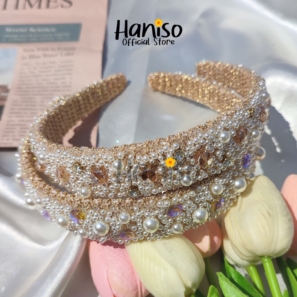 Bando Headband Crystal Mutiara Bando Bride Bando Pesta