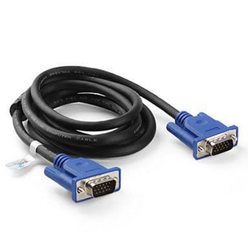 Kabel VGA To VGA Male to Male Laptop Monitor Proyektor 5 Meter