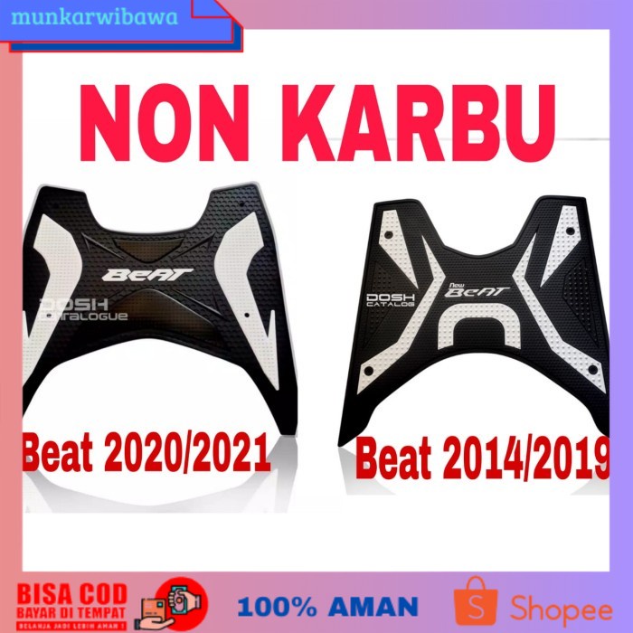 (BISA COD) KARPET MOTOR BEAT KARPET BEAT AKSESORIS MOTOR BEAT FI 2014/2021 - Putih