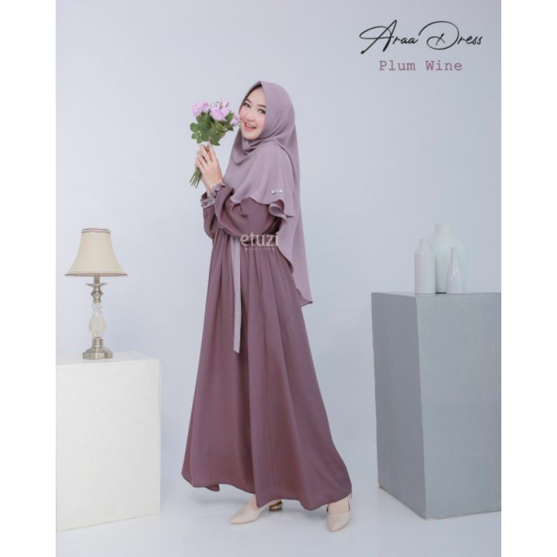 GAMIS SET KHIMAR / GAMIS MURAH / GAMIS CANTIK / ARAA DRESS BY ETUZI