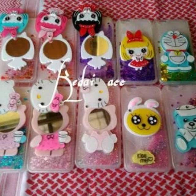 Case Oppo F1s A59 Soft Hard Case Water Glitter Mirror Casing Karakter Oppo F1s