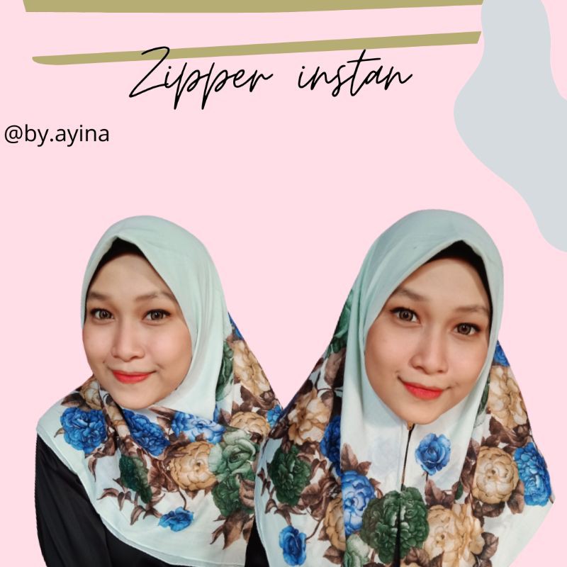 Hijab Zipper Instan, Hijab Instan, Zipper hijab Instan