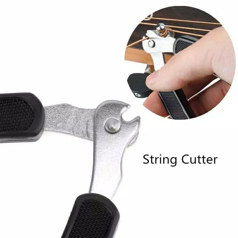 Guitar Tool 3 in 1 String Winder Pemutar senar+Bridge Pin Pulle +String Cutter