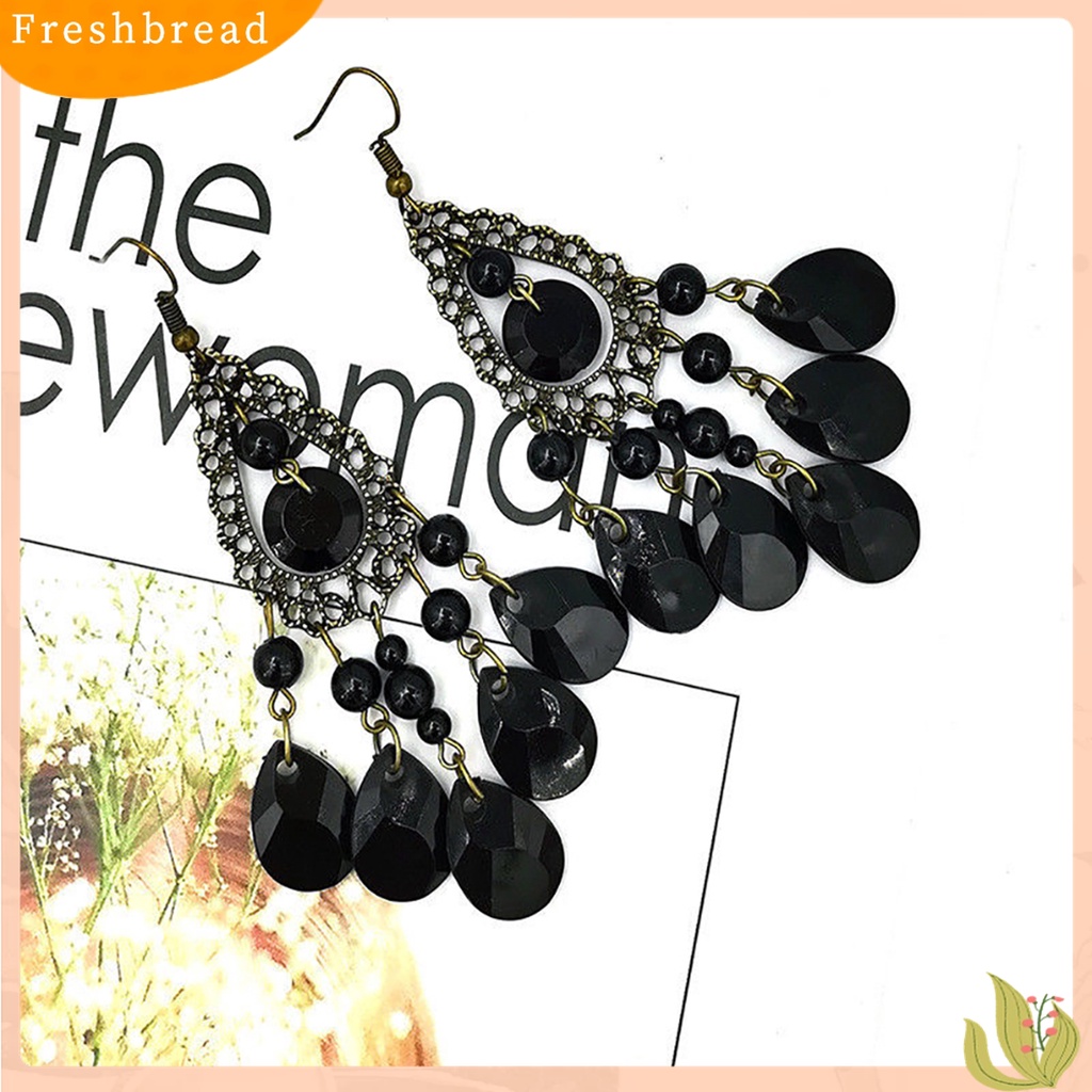 ? Fresh ? Anting Kait Boho Panjang Model Tetesan Air Hollow untuk Wanita / Pesta