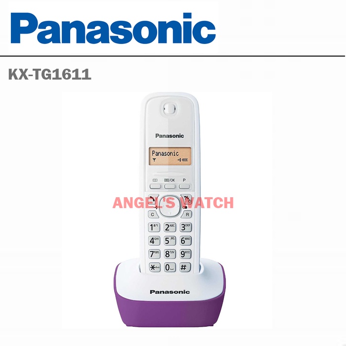 TELEPON WIRELESS PANASONIC KX-TG1611 ORIGINAL/ WIRELESS PHONE TG1611 UNGU ORIGINAL