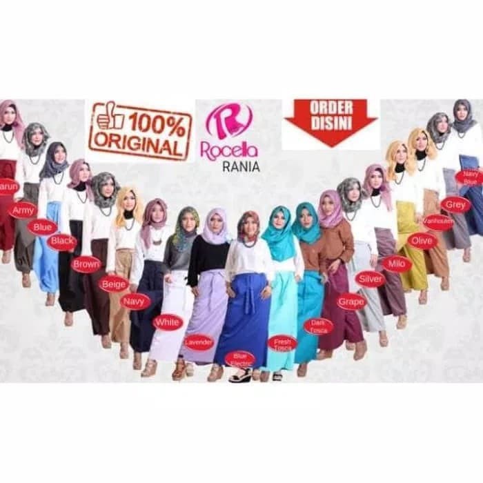 TERMURAH"Rok celana rania rocella ukuran jumbo (XXL=XXXL)"