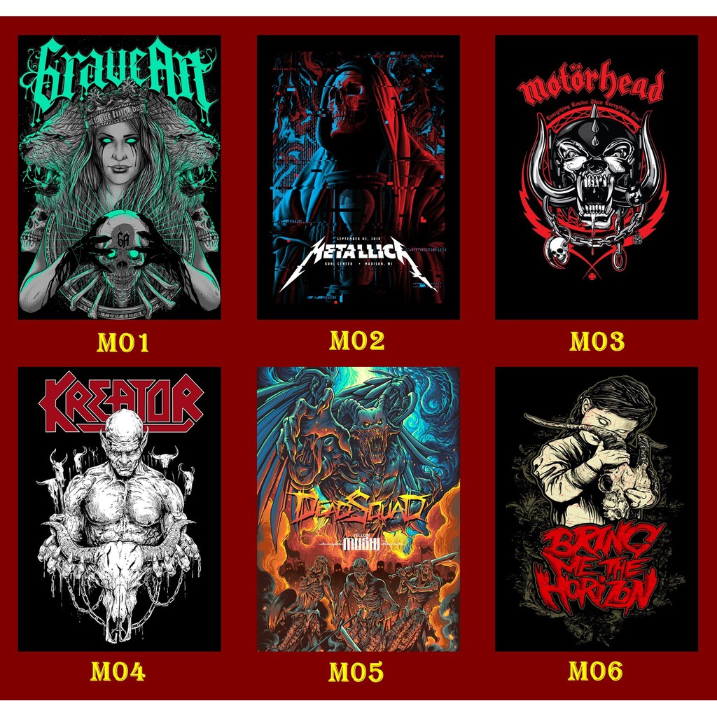 

Poster Aesthetic Band Metal MURAH Ukuran A3 ( 30 x 45 ) - Estetik - BAND METAL
