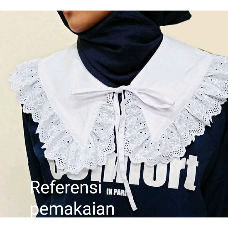 Renda katun halus bordir putih dan bw 0.5 meter lebar 6 - 11 cm Min Order 10