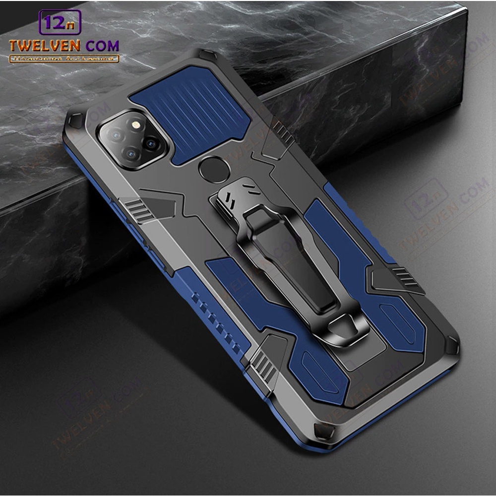 Case Shockproof Realme C12 Armor Hardcase Stand Clip