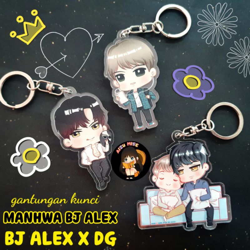 gantungan kunci manhwa yaoi/bl bj alex version Alex x DG couple