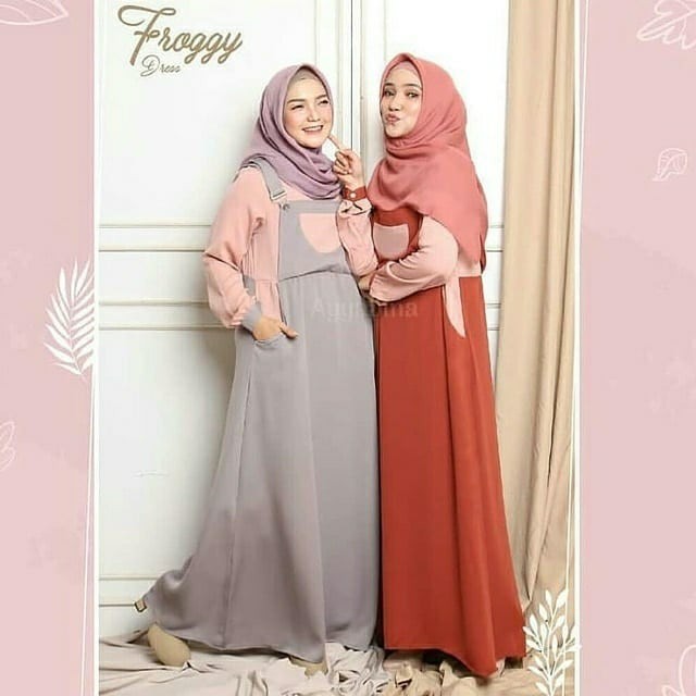 kanca_hijab Frogi maxi ( BISA COD )  / Gamis wanita murah/Grosir termurah/ solo/ tanahabang/ bandung