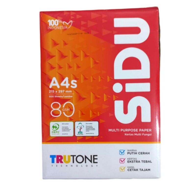 

KERTAS HVS SIDU A4S 80 GSM