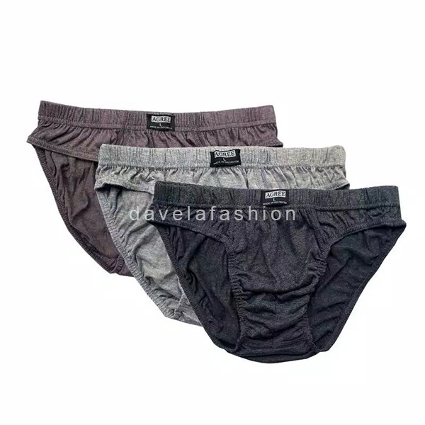 [3pcs] Grosir Celana Dalam Pria  AGREE Art.2 - 8886 CD BRIEF PRIA [Size M L XL XXL] Mens Underwear