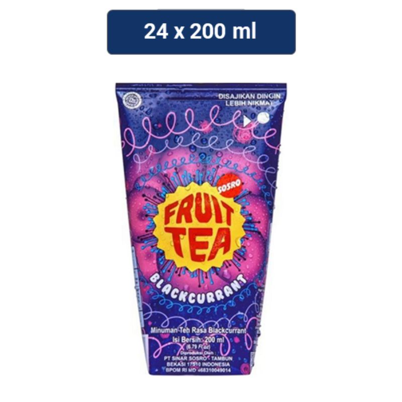

Teh sosro fruit teh blackcurrent ukuran200ml isi 24pcs