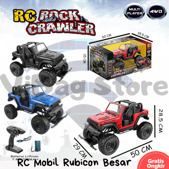 RC Mobil Rubicon Besar RockCrawler Offroad Mobil RemoteControl RDR1092