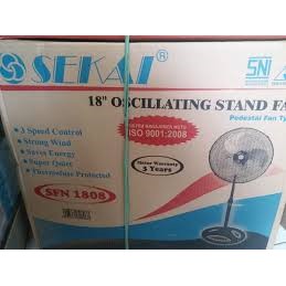 SEKAI Stand Fan / Kipas Angin Berdiri 18&quot; (45 Cm) 2in1 Sekai SFN-1808