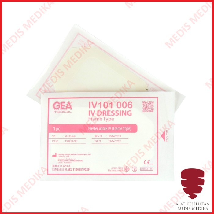 IV Dressing 7x8.5cm Gea Penutup Luka Plester Infus Film Anti Air Transparant 7x8.5 7 x 8.5 cm