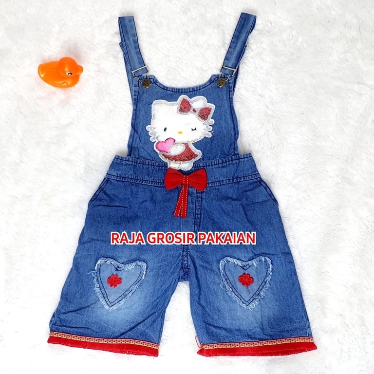 Celana Overall Jeans Anak Boneka Usia 1-4 Thn / Overall Celana Temi / Celana Jeans Kodok Anak